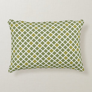 ‘Diamonds’ Turtle Green & Golden Lime Decorative Cushion