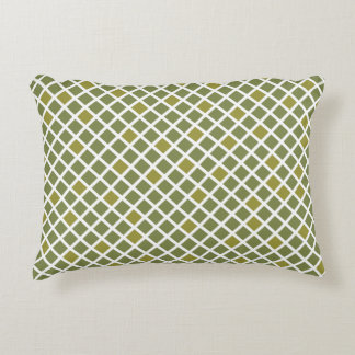 ‘Diamonds’ | Turtle Green & Golden Lime | Decorative Cushion