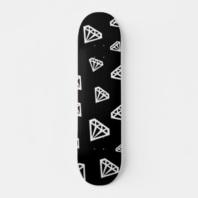 diamonds white skateboard (Front)