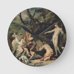 Diana and Callisto Round Clock