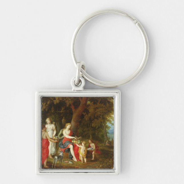 Diana and Her Maidens, after the hunt, 1626 Key Ring (Front)