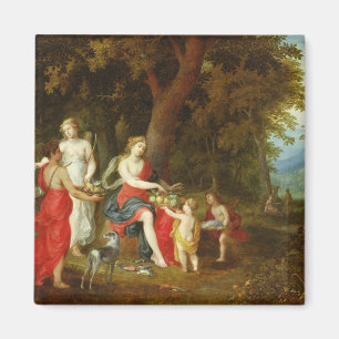 Diana and Her Maidens, after the hunt, 1626 Magnet