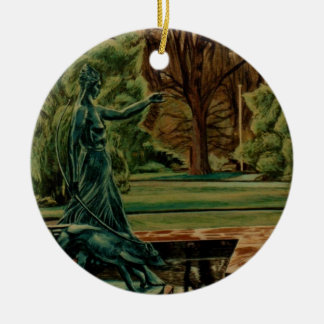 Diana Artemis Sculpture In Gardens Ceramic Ornament