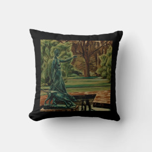 Diana Artemis Sculpture In Gardens Cushion