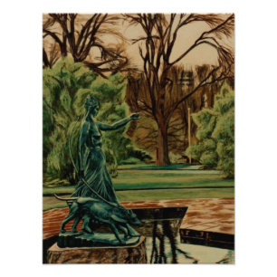 Diana Artemis Sculpture In Gardens Photo Print