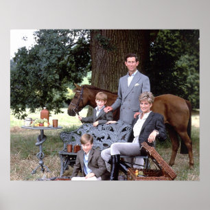 Diana Charles William Harry 1992 Poster