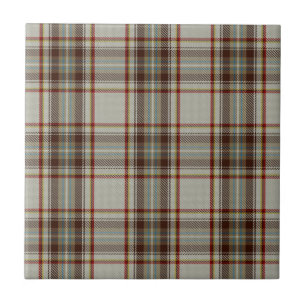 Diana Dress Tartan Plaid Fashion Princess Ceramic Tile