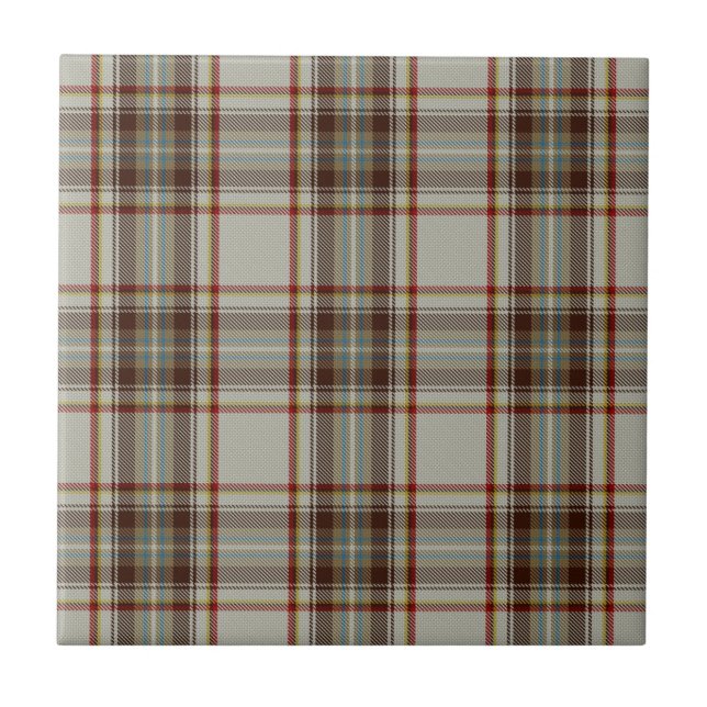 Diana Dress Tartan Plaid Fashion Princess Ceramic Tile (Front)