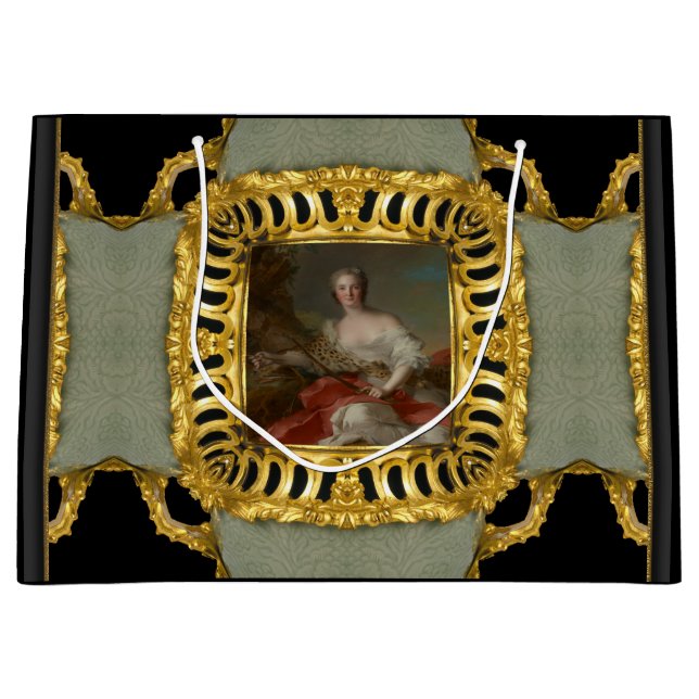 Diana Elegant Girly Baroque Large Gift Bag (Front)