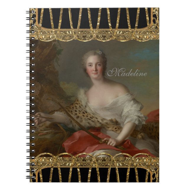 Diana Fine Art Girly Monogram Notebook (Front)