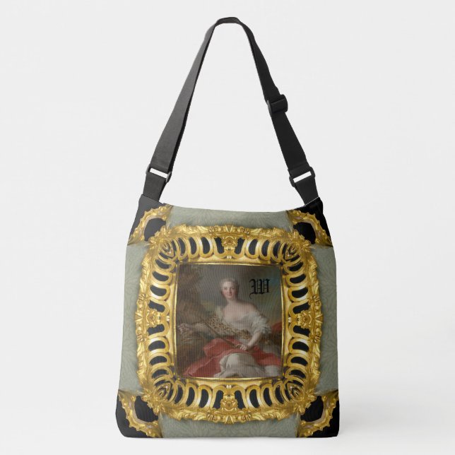 Diana Fine Art Girly Personalised Monogram Crossbody Bag (Front)