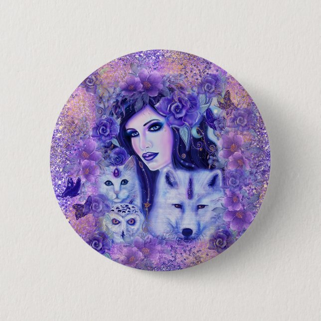 Diana goddess art by Renee  6 Cm Round Badge (Front)