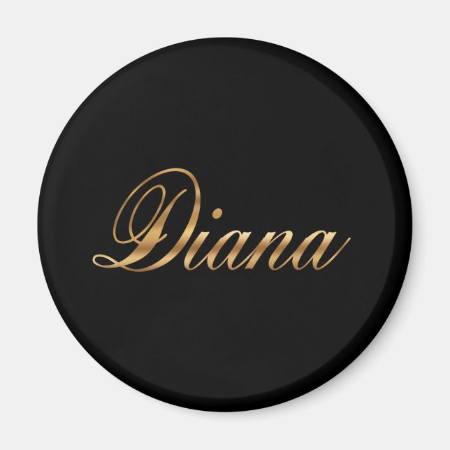 Diana gold Design Lettering Magnet (Front)