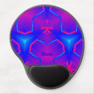 DIANA ~ Hot Pink and Blue Gel Mouse Pad