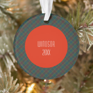Diana Hunting Fashion Princess Tartan Plaid Ornament