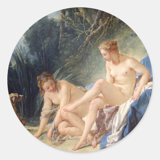 Diana leaving her Bath Classic Round Sticker (Front)