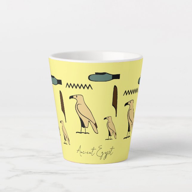 Diana Name in Hieroglyphs symbols of ancient Egypt Latte Mug (Front)