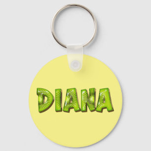 Diana Name Kiwi Design Keychain