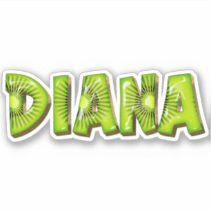 Diana Name Kiwi Design Sticker