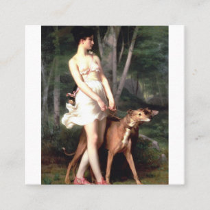 Diana The Huntress By Gaston Casimir Saint Pierre Square Business Card