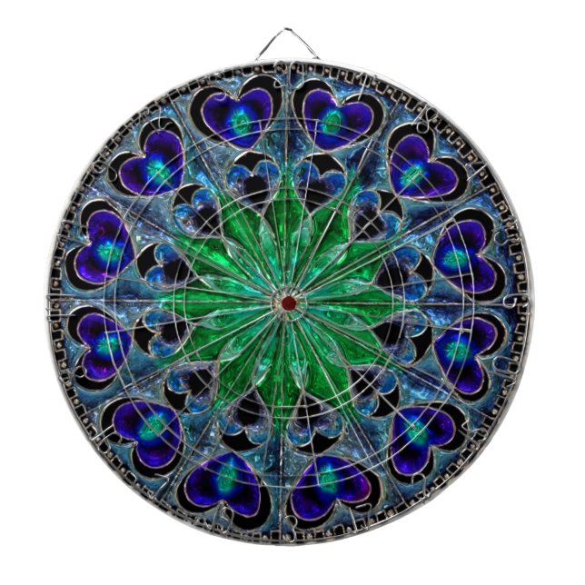 Diana with metal frame Decoration glass art Dartboard (Front)