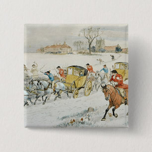 Diana Wood's Wedding: returning from Church 15 Cm Square Badge