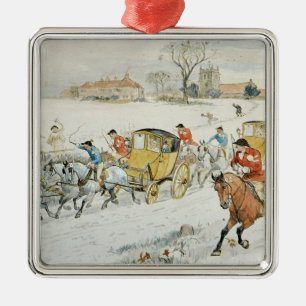 Diana Wood's Wedding: returning from Church Metal Ornament