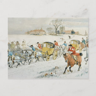 Diana Wood's Wedding: returning from Church Postcard