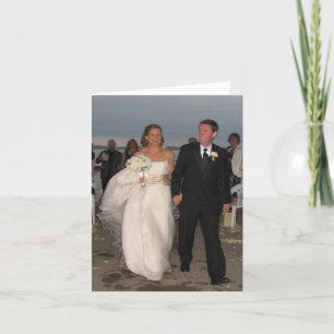 Diane and Mark Leaving the Ceremony Thank You Card