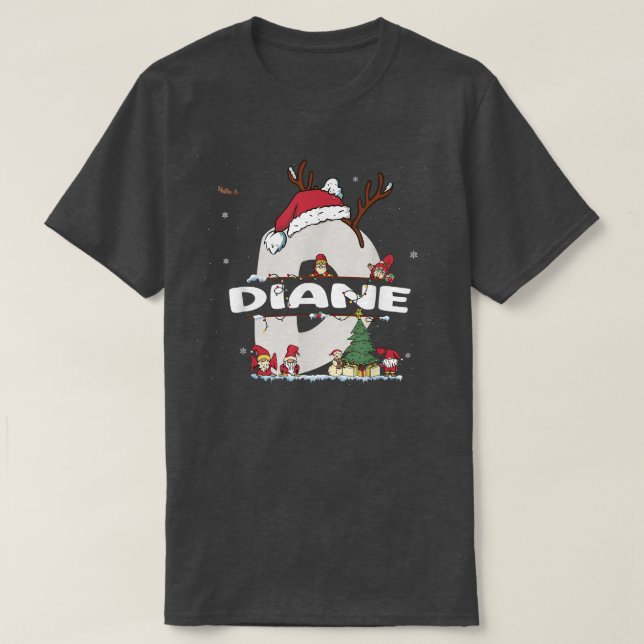 Diane Christmasw Diane Name for funny Xmas  T-Shirt (Design Front)
