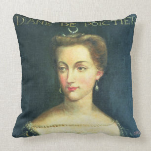 Diane de Poitiers (oil on canvas) Cushion