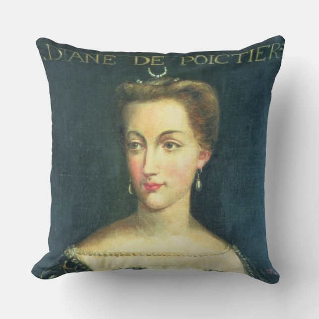 Diane de Poitiers (oil on canvas) Cushion (Front)