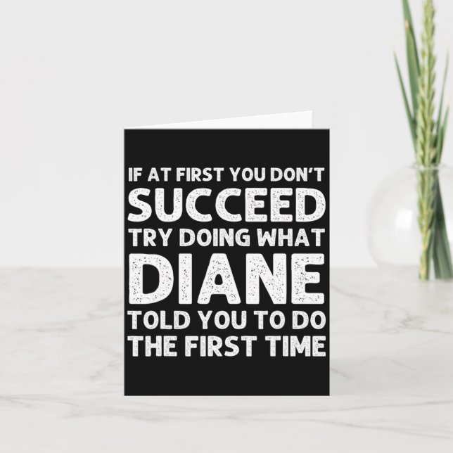Diane Name D Birthday Funny Christmas J  Card (Front)