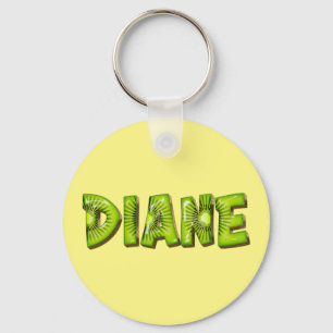 Diane Name Kiwi Design Keychain