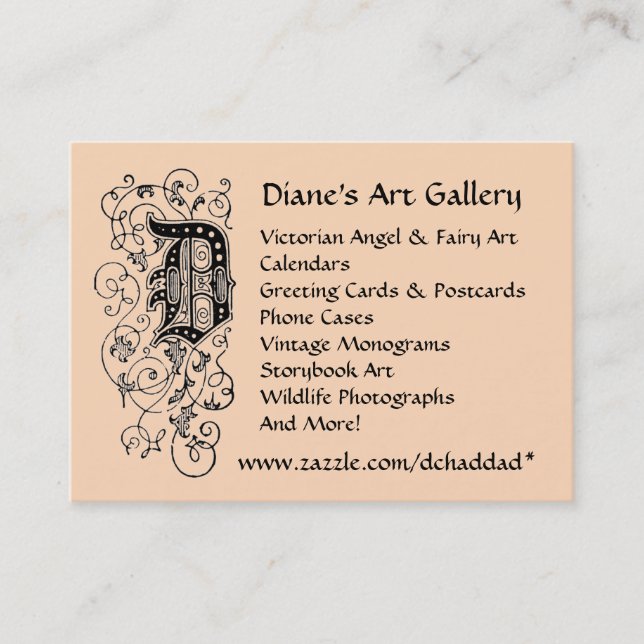 Diane's Art Gallery Business Card (Front)