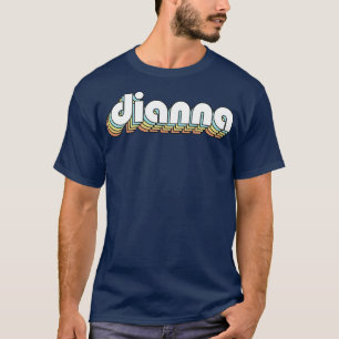 Dianna Retro Rainbow Typography Faded Style T-Shirt