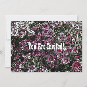 DIANTHUS FLOWERS INVITATION