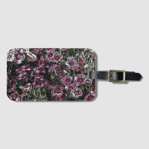DIANTHUS FLOWERS LUGGAGE TAG