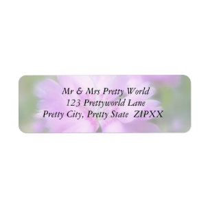 Dianthus Plumarius Flower Return Address Label