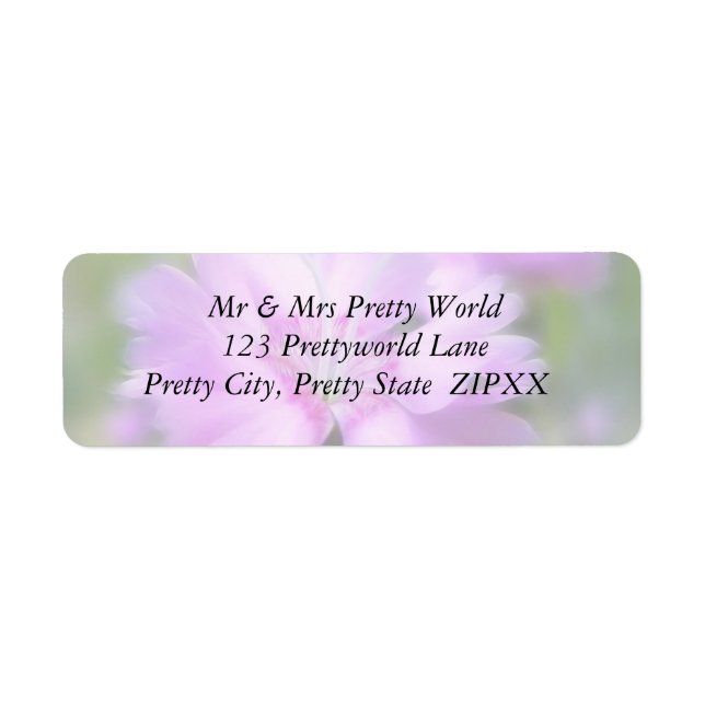 Dianthus Plumarius Flower Return Address Label (Front)