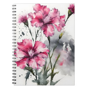 Dianthus - Watercolor flowers Notebook