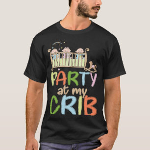 Diaper Boy Girl Party In My Crib Wet Messy Little  T-Shirt