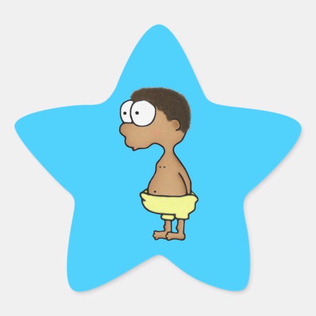 Diaper Boy Star Sticker (Front)