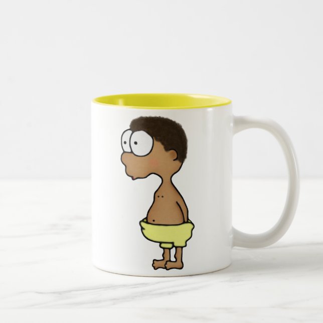 Diaper Boy Two-Tone Coffee Mug (Right)