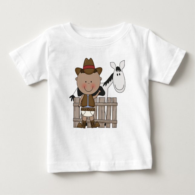 Diaper Derby Cowboy Pony Infant Toddler Boys Baby T-Shirt (Front)
