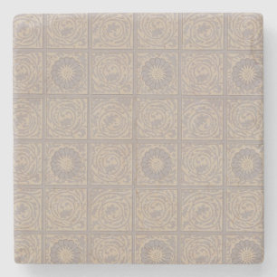 Diaper design for wallpaper, 1883 stone coaster