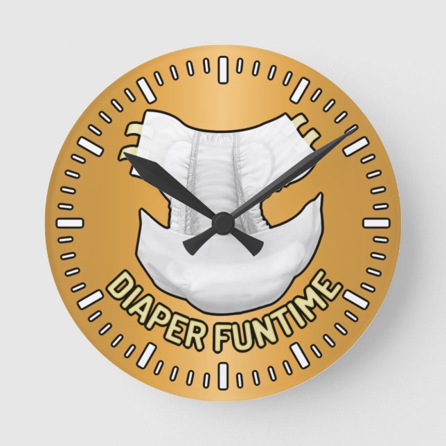 DIAPER FUNTIME ROUND CLOCK (Front)