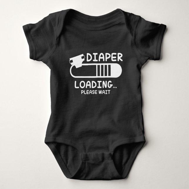 Diaper Loading Baby Bodysuit (Front)