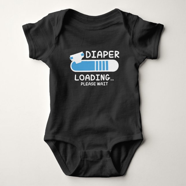 Diaper Loading Baby Bodysuit (Front)