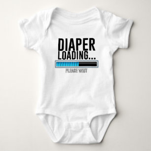 Diaper Loading, Please Wait... Baby Bodysuit